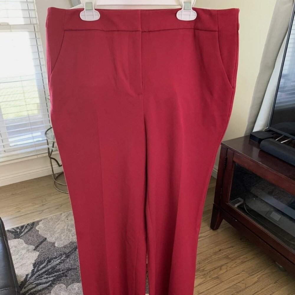 NWT Women's Chico's So Slimming Trouser in Red Sz 10P MSRP $110 - Picture 2 of 10